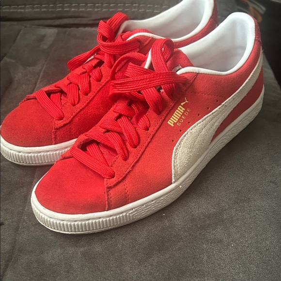 Puma Other - Puma Suede Classic Red and White Sneakers